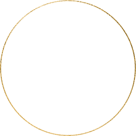 Gold circle geometric frame